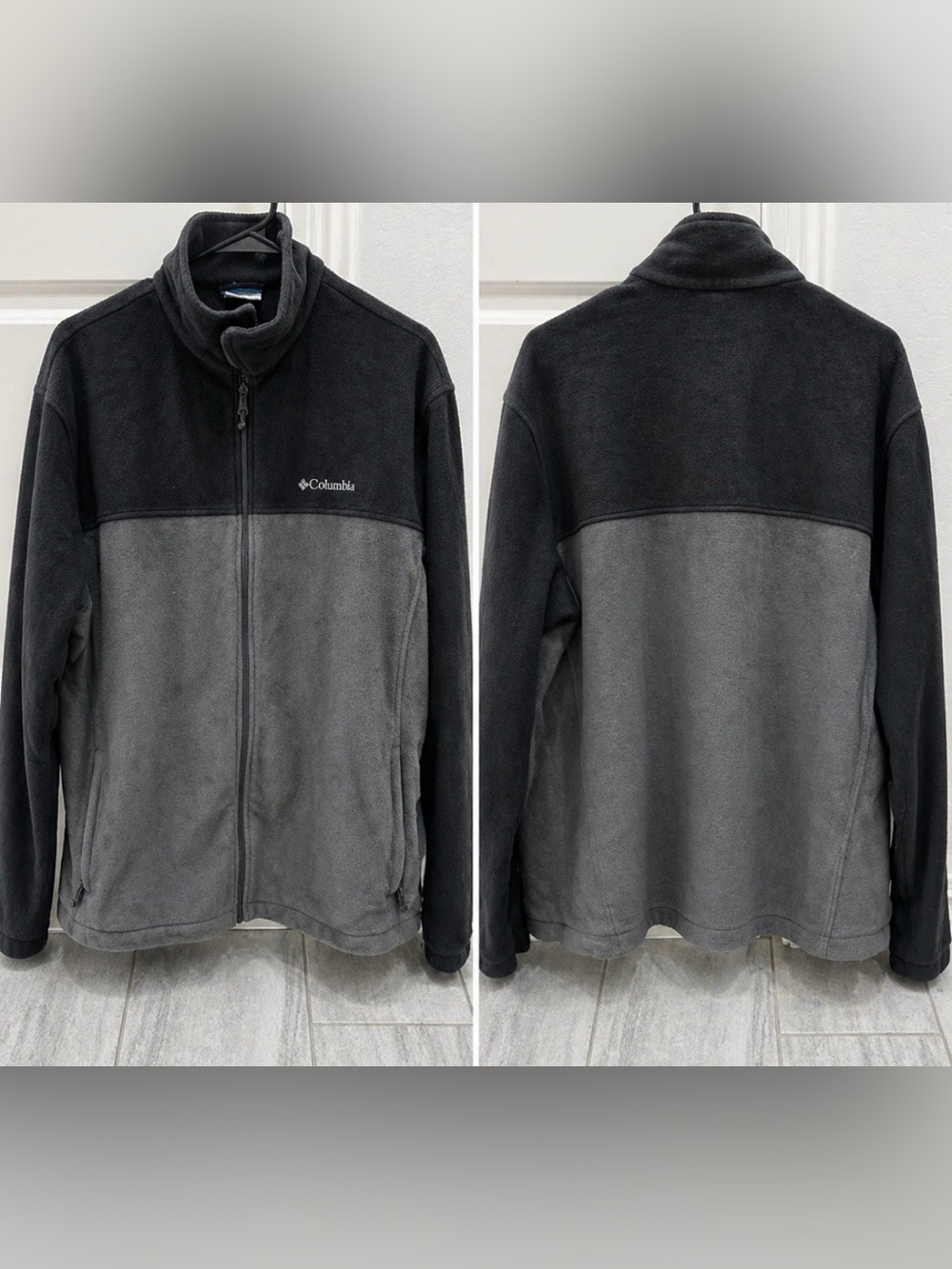 Columbia Black and Gray Full-Zip Fleece Jacket
